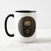 Ancient 3D Skull Coin Tasse (Links)