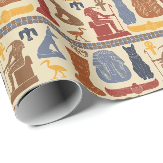 Ancient Ägypten ägyptische Grafik als angenommen Geschenkpapier (Rolleneckpunkt)