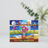 Ancient Alien Astronaut Angel Postkarte (Stehend Vorderseite)