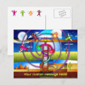 Ancient Alien Astronaut Angel Postkarte (Vorne/Hinten)