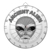 Ancient Alien Head Newsprint Dartscheibe (vorne)