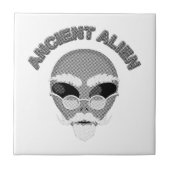 Ancient Alien Head Newsprint Fliese (Vorderseite)
