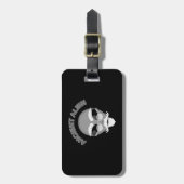 Ancient Alien Head Newsprint Gepäckanhänger (Vorderseite vertikal)