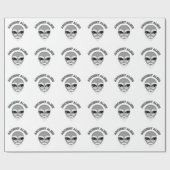 Ancient Alien Head Newsprint Geschenkpapier (Flach)