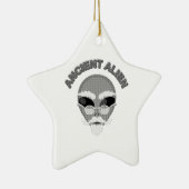 Ancient Alien Head Newsprint Keramik Ornament (Rechts)
