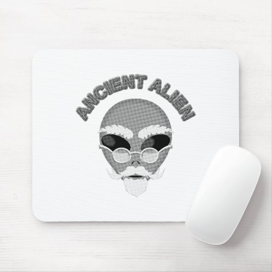 Ancient Alien Head Newsprint Mousepad (Mit Mouse)