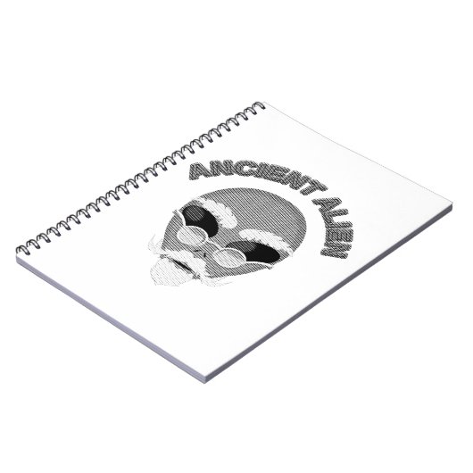 Ancient Alien Head Newsprint Notizblock (Linke Seite)