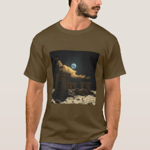 Ancient Alien Moon Ruins T - Shirt Sci-Fi Lunar