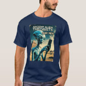 Ancient Alien UFO Pyramid Verschwörung T-Shirt (Vorderseite)