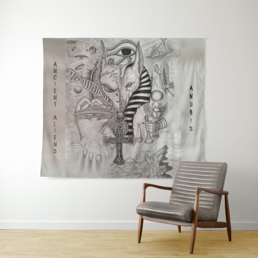 Ancient Aliens , Anubis Wandteppich (Beispiel (Horizontal))