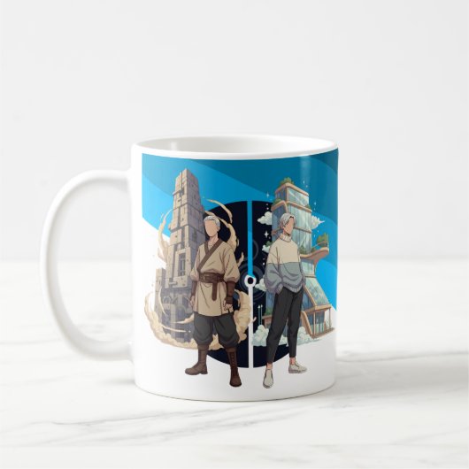 Ancient and Modern Architecture Contrast Art Kaffeetasse (Links)