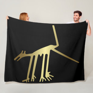 Ancient Animals - Gold Geoglyph Animal Fleecedecke