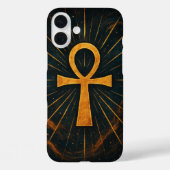 Ancient Ankh Sacred Mystique Gold Radiation Case-Mate iPhone Hülle (Rückseite)