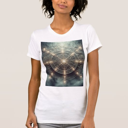 Ancient Arcane Sigil Circle – Glowing Mystics T-Shirt (Vorderseite)