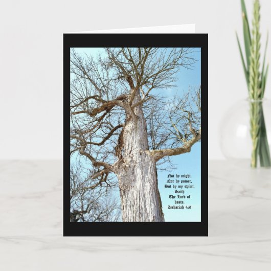 Ancient Ash Zechariah 4:6 Dankeskarte (Vorderseite)