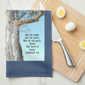 Ancient Ash Zechariah 4:6 Geschirrtuch (Viertel Falte)