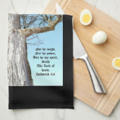 Ancient Ash Zechariah 4:6 Geschirrtuch (Viertel Falte)