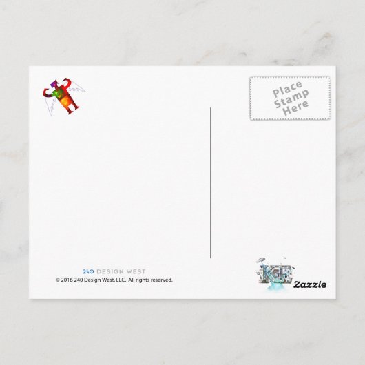 Ancient Astro Alien Angels auf dem Vormarsch Postkarte (Rückseite)