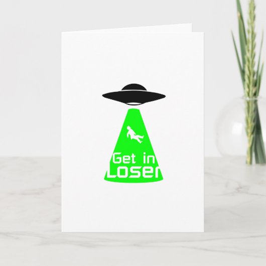 Ancient Astronaut Theorist Alien Funny Birthday Karte (Vorderseite)