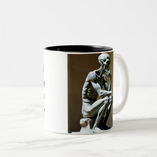 Ancient Astronaut Theorist am Arbeitsplatz Zweifarbige Tasse (VorderseiteRechts)