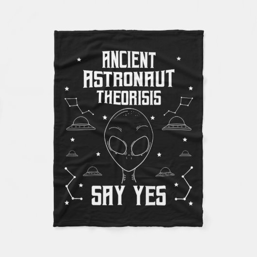 Ancient Astronauten sagen Ja Funny Extrater Fleecedecke (Vorderseite)