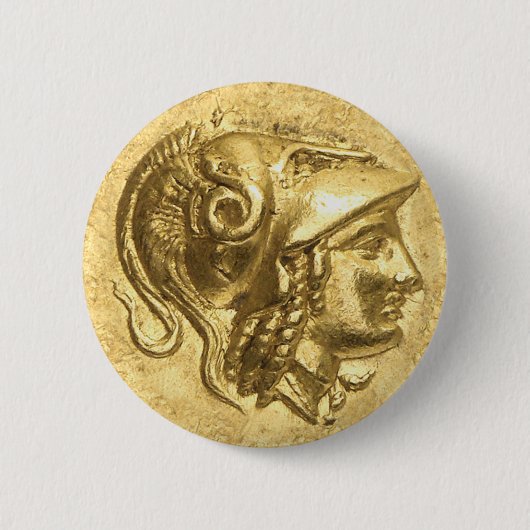 Ancient Athena Coin Button (Vorderseite)