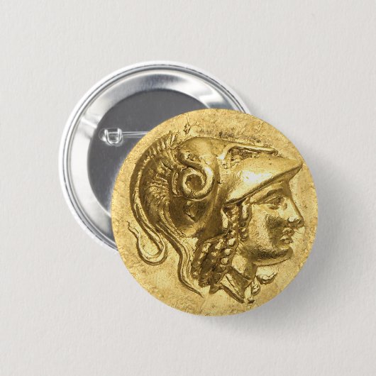 Ancient Athena Coin Button (Vorne & Hinten)
