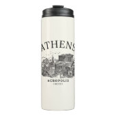 Ancient Athens Acropolis Retro View Thermosbecher (Vorderseite)