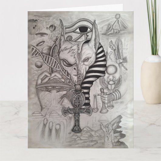 Ancient Außerirdischen , Anubis Dankeskarte (Vorderseite)