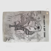 Ancient Außerirdischen , Anubis Golfhandtuch (Horizontal)