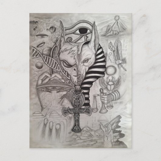 Ancient Außerirdischen , Anubis Postkarte (Vorderseite)