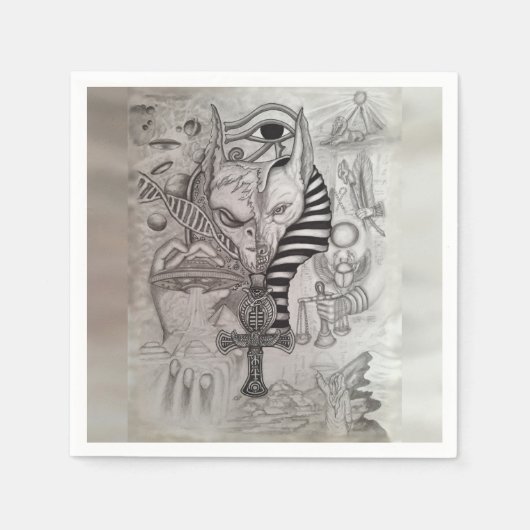 Ancient Außerirdischen , Anubis Serviette (Vorderseite)