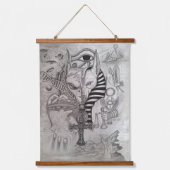 Ancient Außerirdischen , Anubis Wandteppich Mit Holzrahmen (Vorderseite 2)