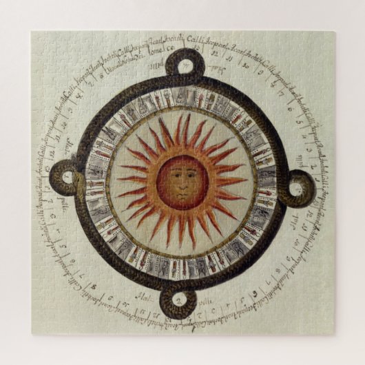 Ancient Aztec Mexico Sun Calendar Puzzle (Vertikal)