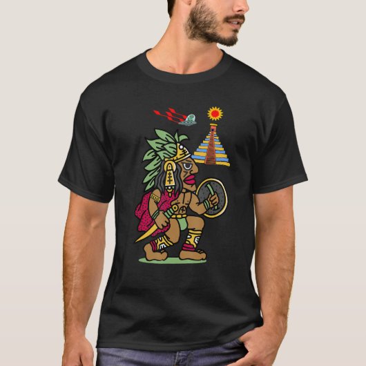 Ancient Aztec Warrior Dln8 Außerirdischen bei Teno T-Shirt (Vorderseite)