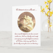 Ancient Bard St. David's Day Gruß Karte (Gelbe Blume)