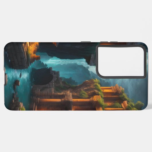 Ancient Bath House - Mystic Pools Samsung Galaxy Hülle (Linke Seite)