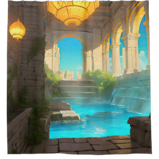 Ancient Bath House - Wellness-Center Dreams Duschvorhang