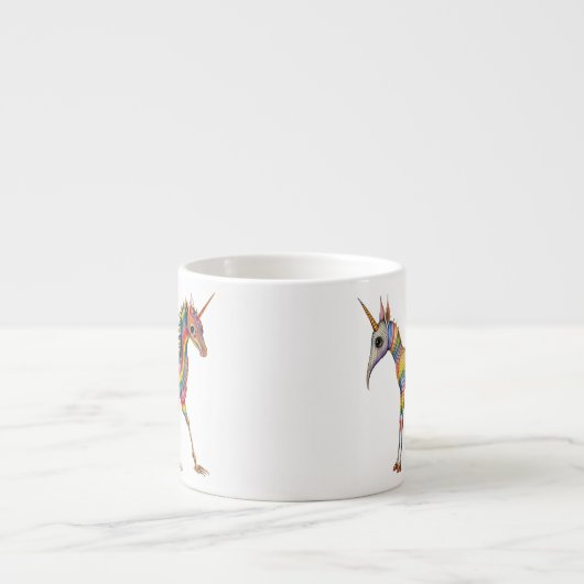 Ancient Bestiary Rainbow Unicorn Espressotasse (Vorderseite)