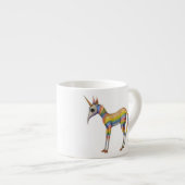 Ancient Bestiary Rainbow Unicorn Espressotasse (Vorderseite Rechts)