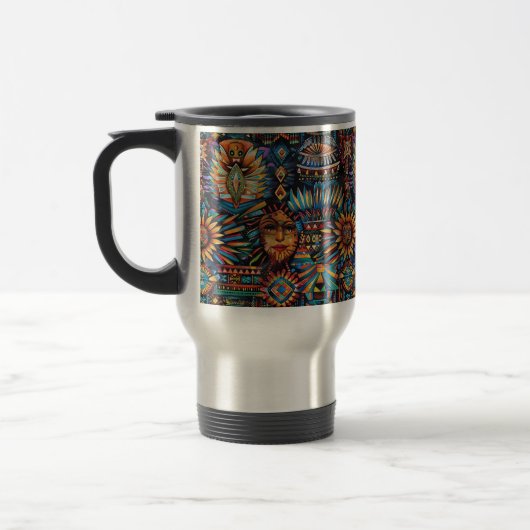 Ancient Blue "Pre-Columbian Tapestry" 444 ml Tasse (Links)