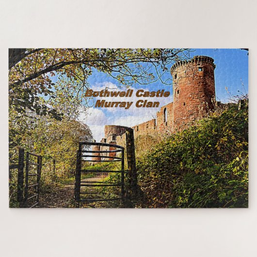 Ancient Bothwell Castle - Scottish Murray Clan Puzzle (Horizontal)