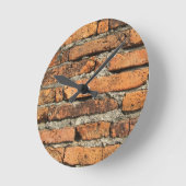 Ancient Brick Wall Runde Wanduhr (Winkel)
