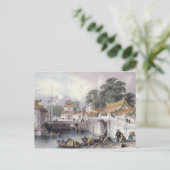 Ancient Bridge over the River at Chapro, c.1850 Postkarte (Stehend Vorderseite)