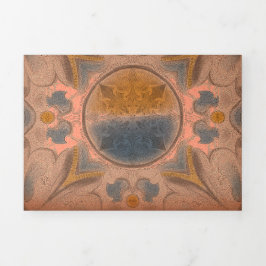 Ancient brochure dreifach gefaltete karte