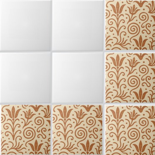 Ancient  Bronze Age Aegean Minoan Inspired Pattern Fliese