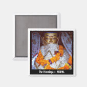 Ancient Buddha, Swayambunath, Kathmandu - Nepal Magnet (Vorderseite/Rückseite)