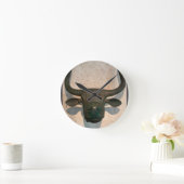 Ancient Bull Runde Wanduhr (Zuhause)