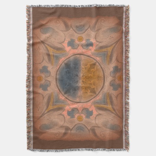 Ancient carpet Throw Blanket Decke (Vorderseite Vertikal)