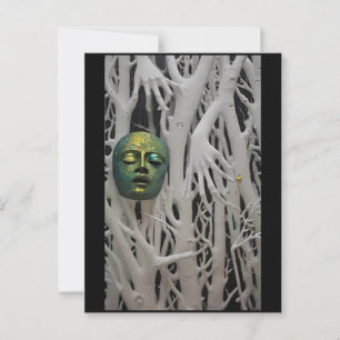 Ancient Celebrity Death Mask Postkarte